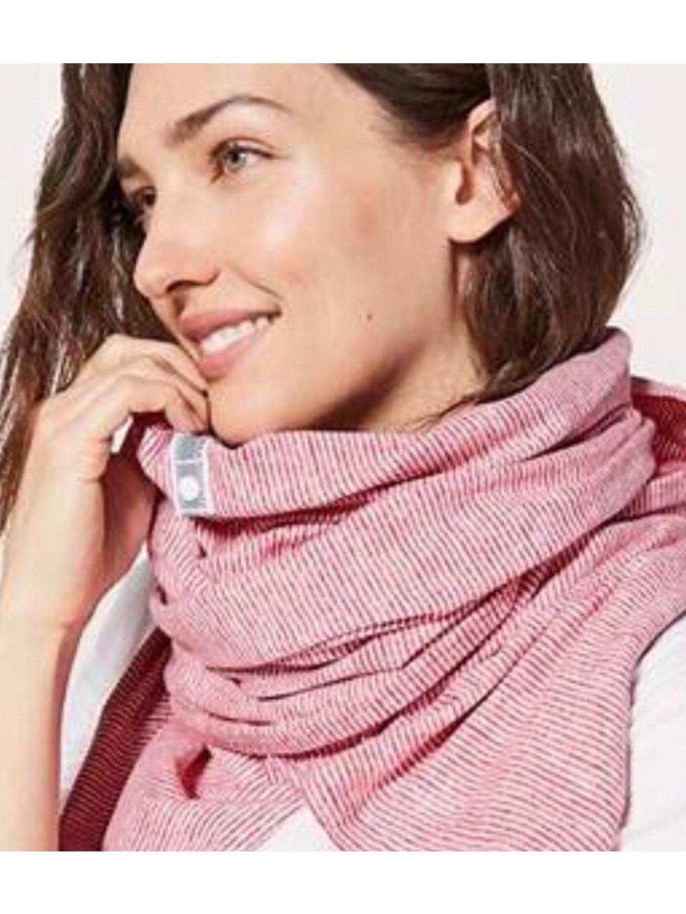 Lululemon Vinyasa Red Stripe Wrap Running Scarf Atheleisure